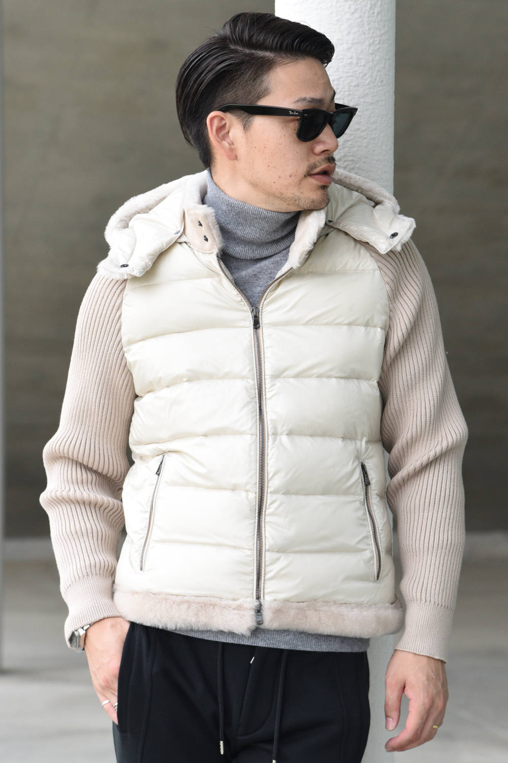 EMMETI - ALEXANDER (アレクサンダー) / ムートン / ナイロン ニット