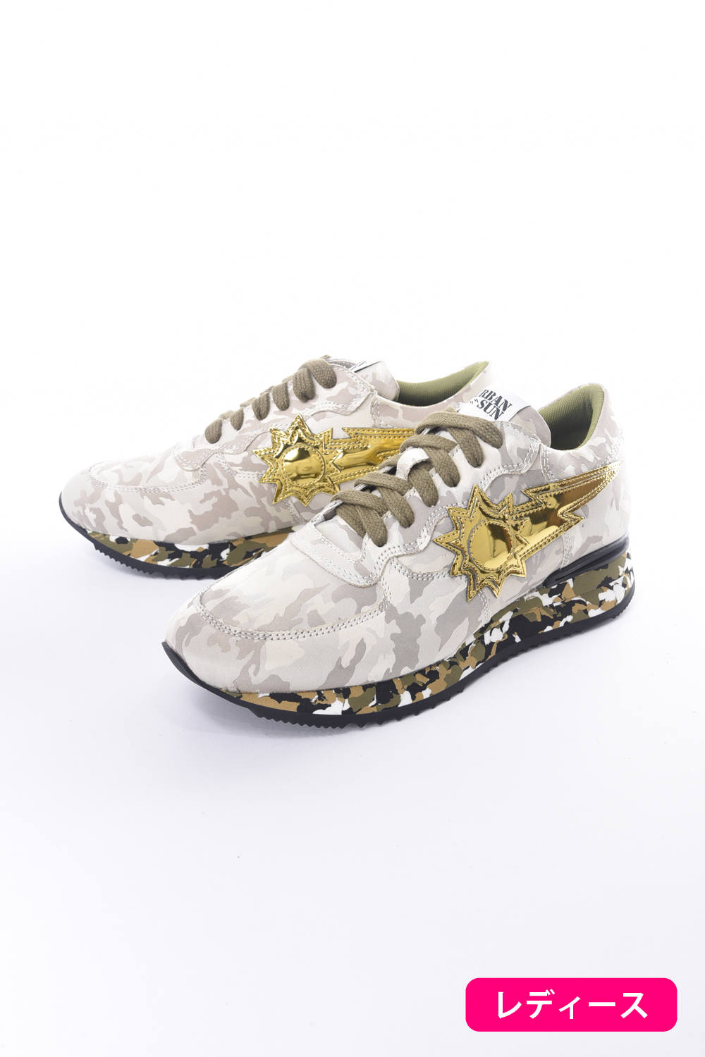 Urban Sun Laure014 ラウレ ランニングモデル ローカットスニーカー ベージュ ゴールド レディース Gossip