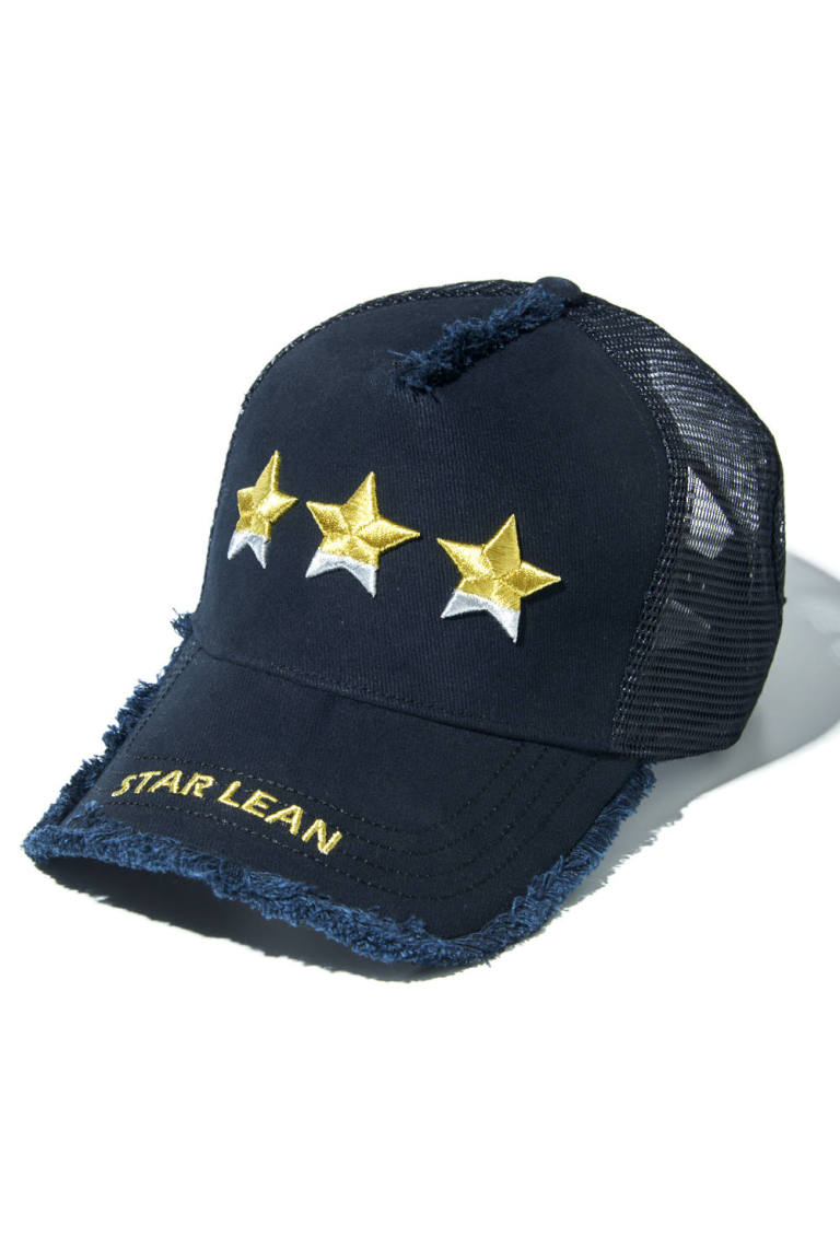 Starlean 3star Starlean Logo Mesh Cap Gold 3スター ロゴ刺繍 メッシュキャップ ブラック Gossip