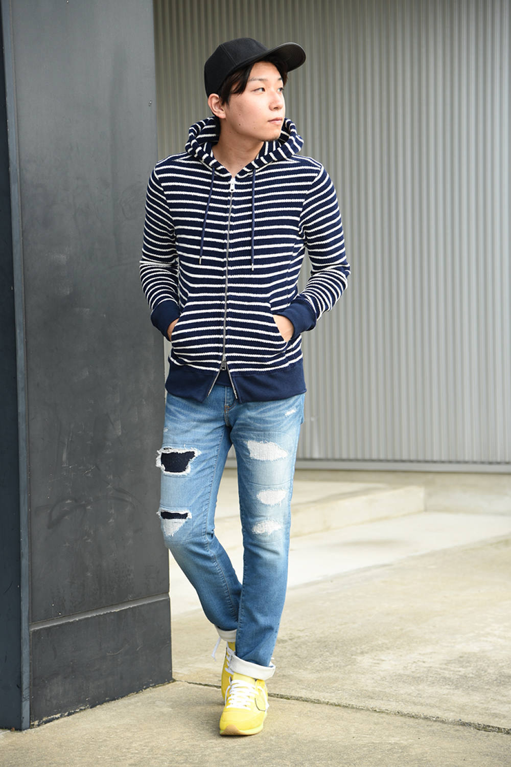 コーディネートリクエスト ボーダーパーカーを使用したカジュアル秋スタイル 4173 Gossip