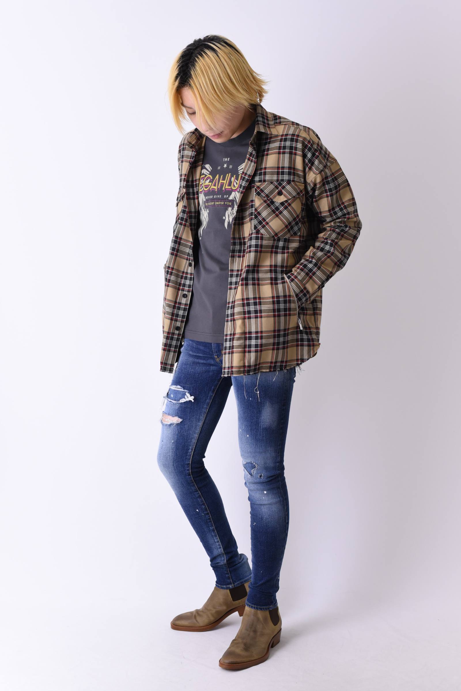 Resound Clothing 羽織るだけでサマになるオーバーチェックシャツコーデ Gossip